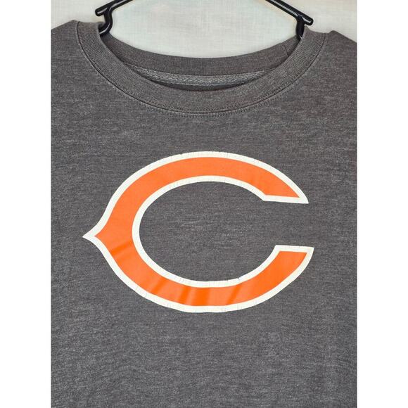 VTG CHICAGO BEARS LONG SLEEVE SHIRT GRAY ORANGE BLUE MENS LARGE NFL TEAM APPAREL - Picture 2 of 4